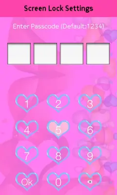 Passcode Love Screen Lock android App screenshot 0