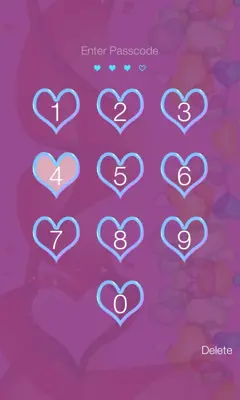 Passcode Love Screen Lock android App screenshot 2